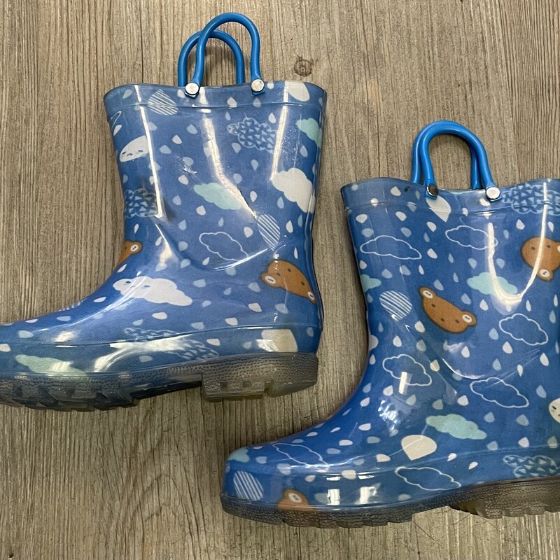 Cloud Rain Boots, Blue, Size: 11Y