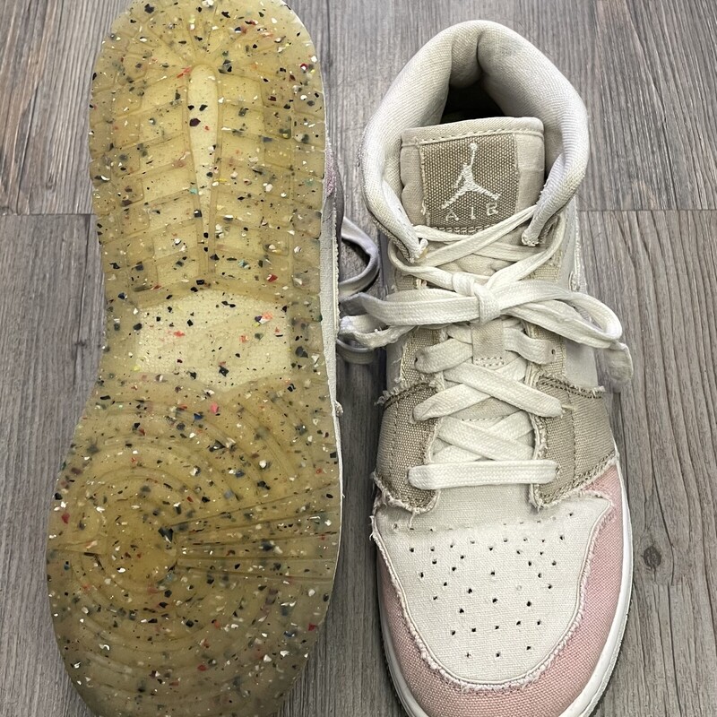 Nike Air Jordan Shoes, Beige, Size: 6.5Y
