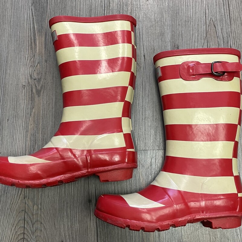 Hatley Rain Boots, Red/Beige, Size: 1Y