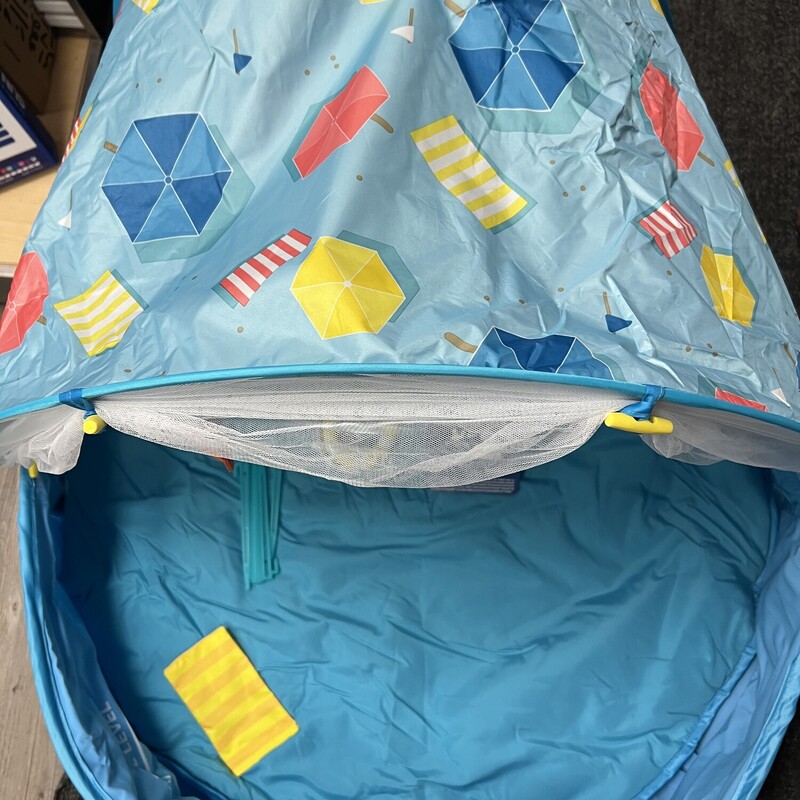 Babymoov Babyni Playpen, Activity Gym & Napper with Pop-Up System, and UPF 50+ Protection for Outdoor & Indoor Use<br />
<br />
Age Range: 6-12M<br />
<br />
MULTIFUNCTIONAL: Playard, activity center and portable tent, gives baby the fun and comfort of home, while out at the beach, park or just the backyard.<br />
ULTIMATE SAFETY AND COMFORT: The dome tent material has an anti-UV rating of 50+ keeping your child's skin protected from 99% of harmful UV-A and UV-B rays. The tent canopy blocks sand, wind and also features a bug net built for the outdoors.<br />
EASY TO USE POP-UP SYSTEM: Canopy tent folds and unfolds in seconds. Portable and lightweight (2.2lbs), place the Babyni in its included carrying bag for easy transport when you and baby are on the go!<br />
COMFORTABLE PLAY MAT: The soft, thick and removable mat ensures comfort during play time making the Babyni an excellent portable tent solution.<br />
SAFETY IS #1: Like all Babymoov products, the Babyni was tested by an independent laboratory to meet or exceed US and Canadian baby safety standards.